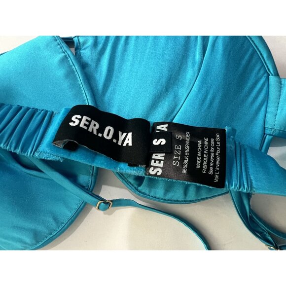 SER.O.YA Monet Bra Top in Turquoise - Picture 5 of 5